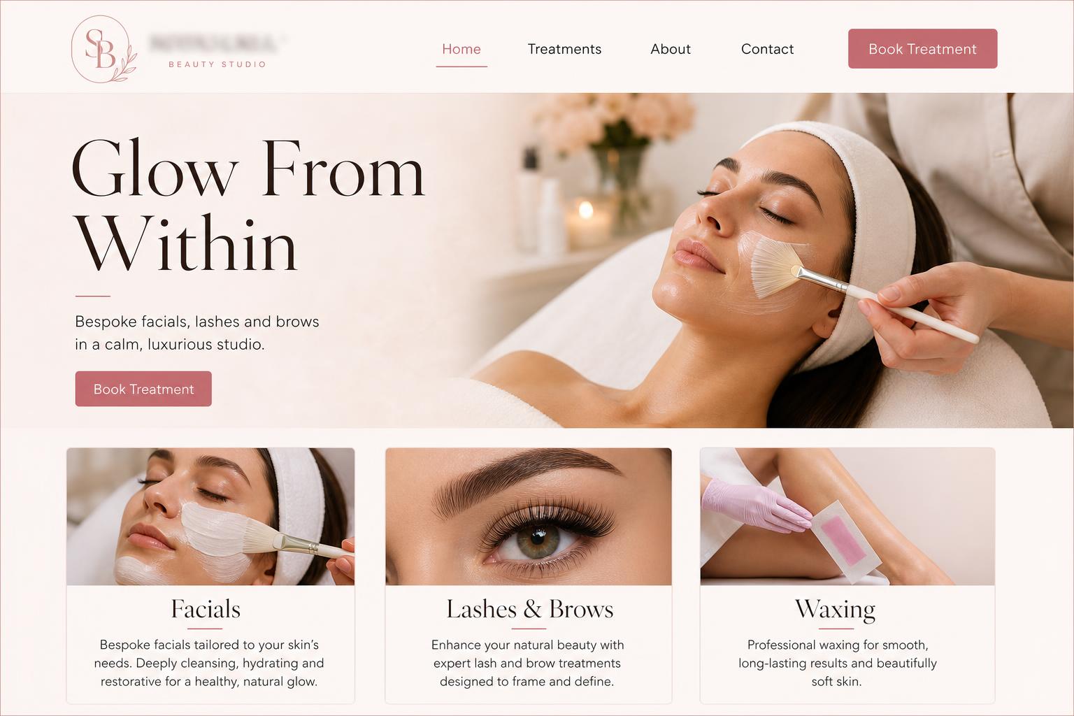 Beauty & skincare landing page